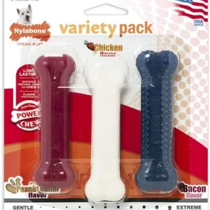 Nylabone DuraChew Triple Pack Red, White and Blue Variety Flavor Regular