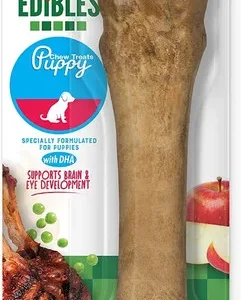 Nylabone Healthy Edibles AllNatural Long Lasting Puppy Chew Treats Lamb Apple, 1ea/XL/Souper 50 Lbs. 1 ct