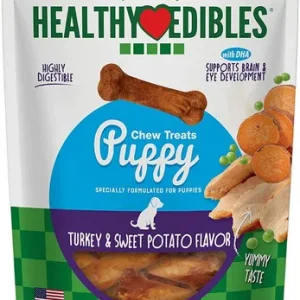 Nylabone Healthy Edibles Chews Turkey and Sweet Potato Flavor Petite