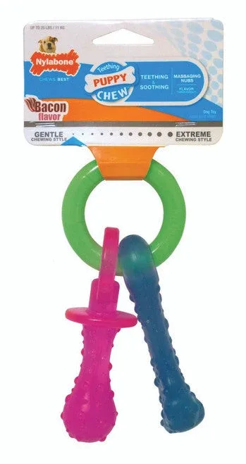 Nylabone Puppy Pacifier Teething Toy Bacon Small/Regular (1 Count) - Image 2