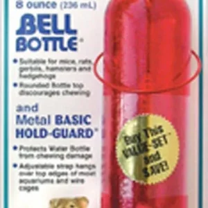 Oasis Bell-Bottle with Basic HoldGuard for Small Animals Red