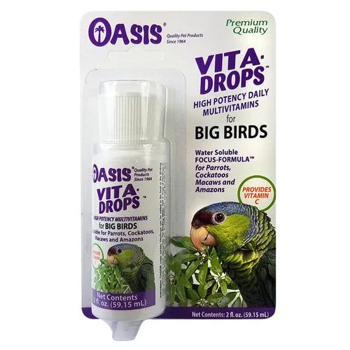 Oasis Vita Drops Multivitamin Supplement for Big Birds 2 fl. oz - Image 2