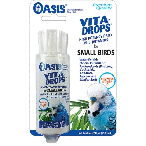Oasis Vita Drops Multivitamin Supplement for Small Birds 2 fl. oz - Image 2