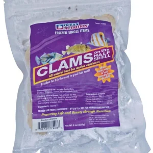 Ocean Nutrition Clams on the Half Shell Frozen Fish Food 8 oz SD-5