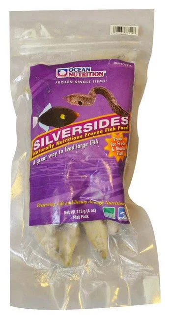Ocean Nutrition Silversides Frozen Fish Food 4 oz SD-5 - Image 2