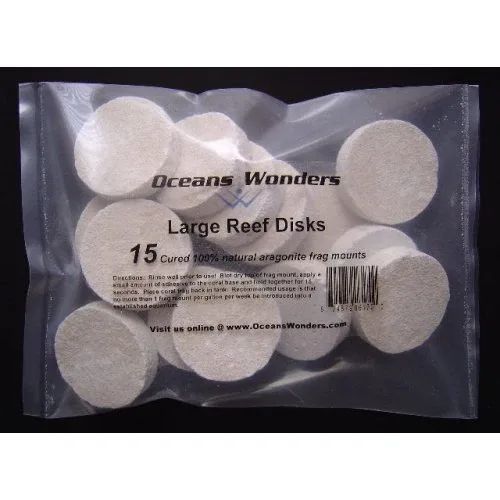 Ocean Wonders LARGE Coral Frag Disks 1.5", 15 pcs.