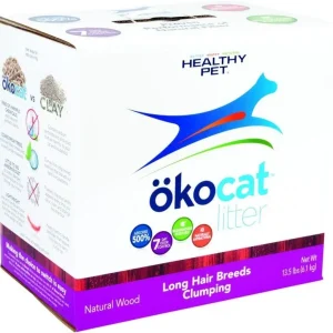 Okocat Nat Wood Cat Litter Long Hair Breeds 8.4lb
