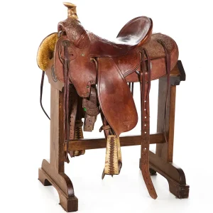Oliver Saddlery Used 15in 1/2 Breed Floral Ranch Roper