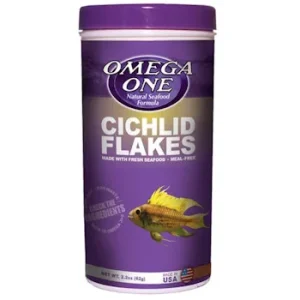 Omega One Cichlid Flakes, 2.2 oz.