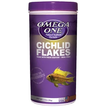 Omega One Cichlid Flakes, 2.2 oz.