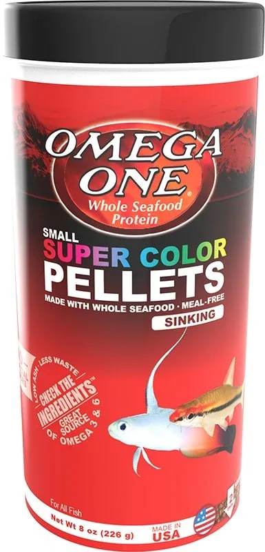 Omega One Super Color Pellets Small, Sinking 8 oz.