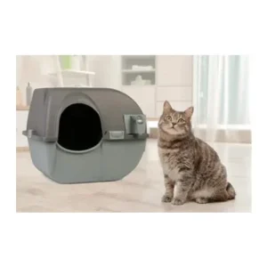 Omega Paw Self-Cleaning Cat Litter Box - Brown/Taupe - Medium