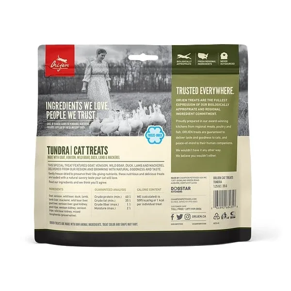 ORIJEN Grain Free Freeze Dried Tundra Cat Treats - Image 2
