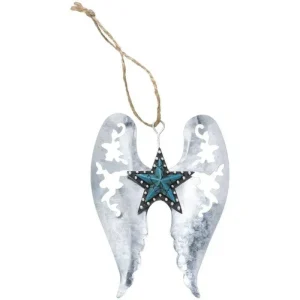 Orn Wings/Star/Studs Brn