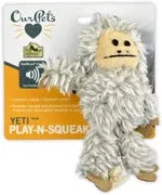 OurPets Play N Squeak Yeti Catnip Cat Toy Grey - Image 2