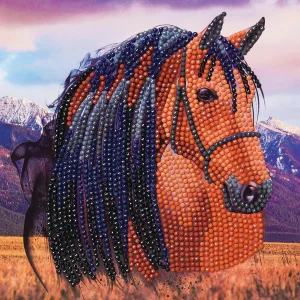 Outset Games And Cobble Hill Puzzles Horse Crystal Art Card Kit