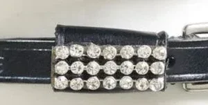 Ovation Jewel Spur Straps 19 Bk/Wh