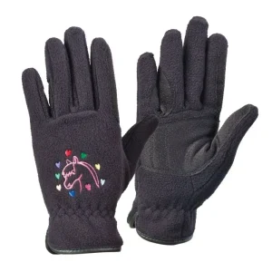 Ovation Kids Horse N Heart Fleece Gloves