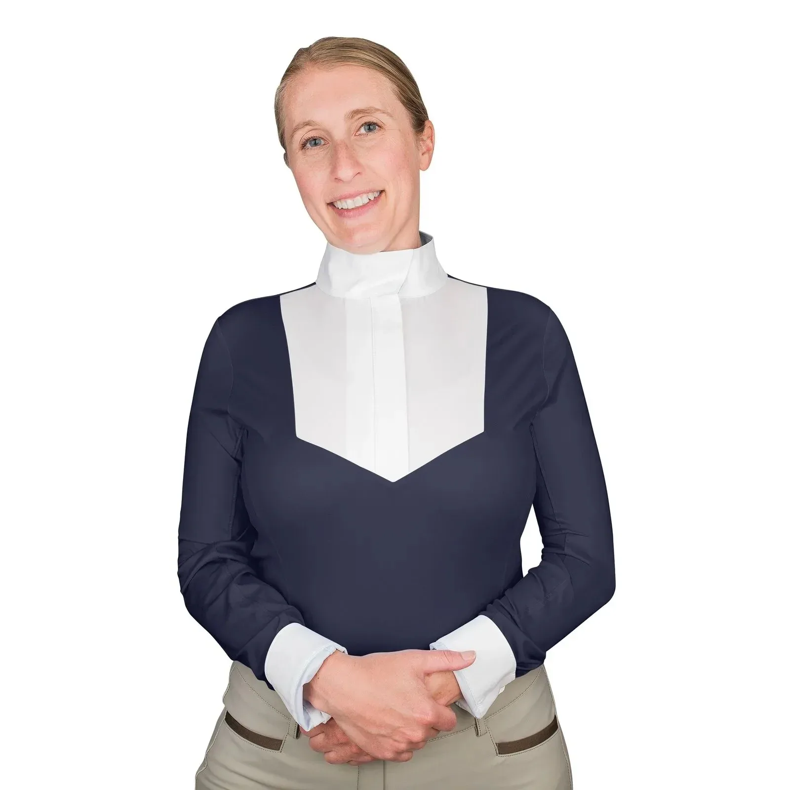 Ovation Ladies Bib Front Long Sleeve Show Shirt - Image 2