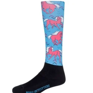 Over The Calf Peddies Girls Prints Pony in Pink Po