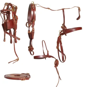 Ozark Russet Leather Pleasure Harness