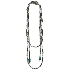 Paige Wallace Navajo Pearl Long Lariat Necklace