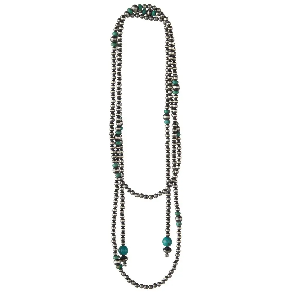 Paige Wallace Navajo Pearl Long Lariat Necklace