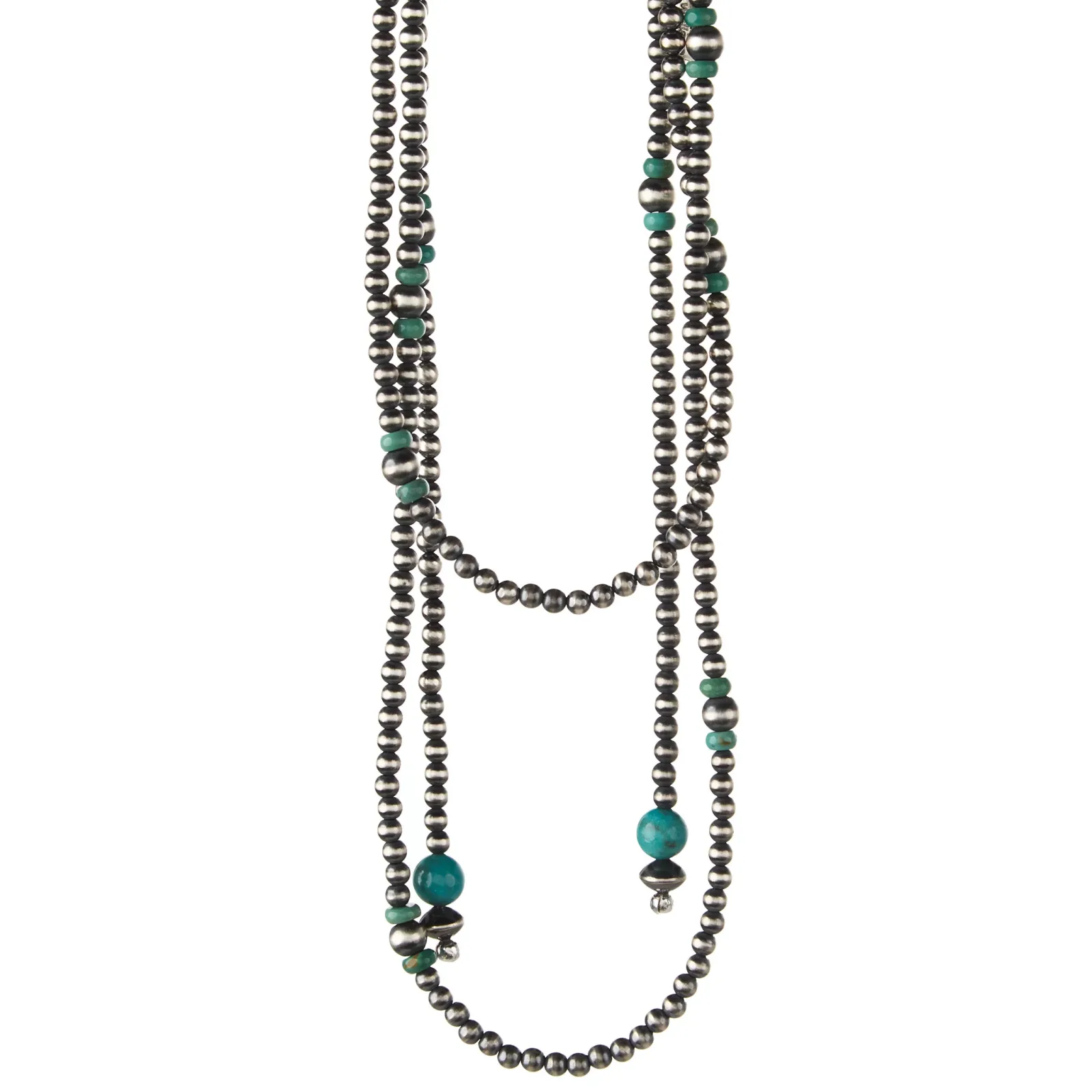 Paige Wallace Navajo Pearl Long Lariat Necklace - Image 2