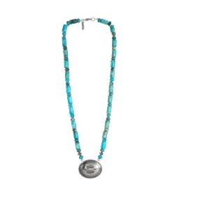 Paige Wallace Sterling Silver Concho Imperial Jasper Necklace