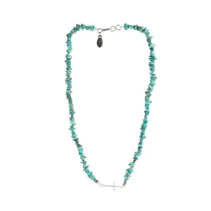 Paige Wallace Tiny Cross Turquoise Chip Bracelet