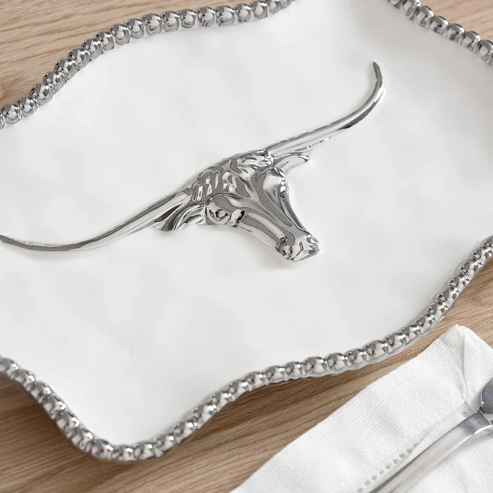 Pampa Bay Porcelain Longhorn Small Tray - Image 2