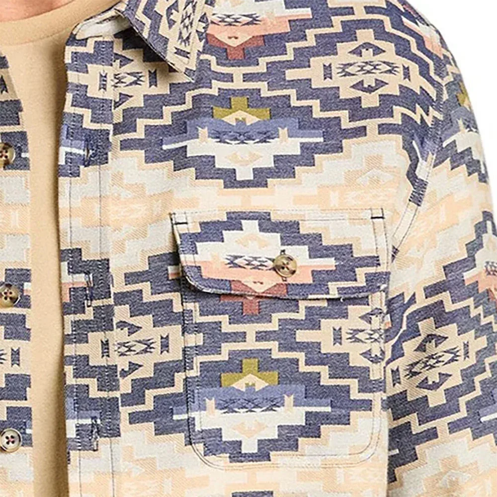 Panhandle Men's Khaki Western Jacquard Shacket - Image 2