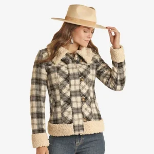 Panhandle Powder River Plaid Berber Wool Coat