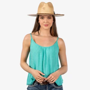 Panhandle Red Label Turquoise Dot Tank
