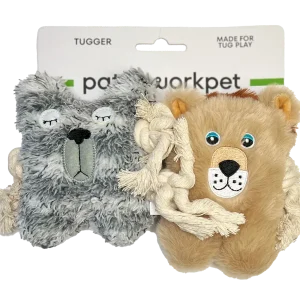 Patchwork Pet Greybar Bear and Lion Duo Dog Toy