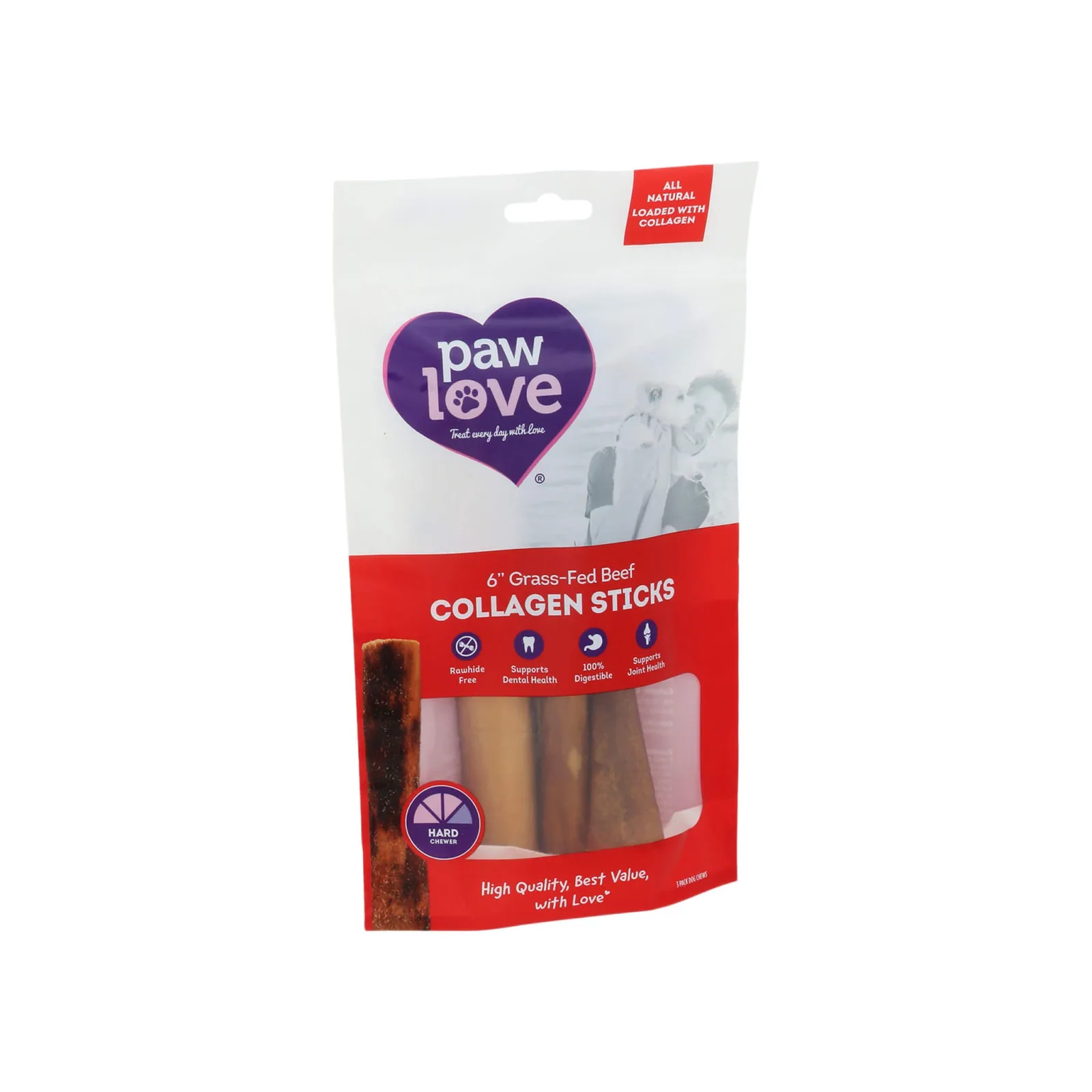 Paw Love Grass-Fed Beef Collagen Sticks for Dogs