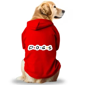 Pawsindia D.O.G.S Hoodie for Dogs (Red)