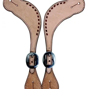 PC Buckstitched Roughout Mens Pecos Spur Straps