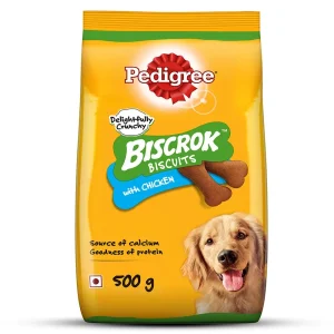 Pedigree Chicken Flavour Biscrok Dog Biscuits Dog Treats (500g)