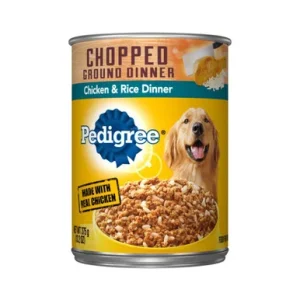 Pedigree Chopped Ground Dinner Chicken and Rice Canned Dog Food 12Ea/13.2 Oz, 12 Pk