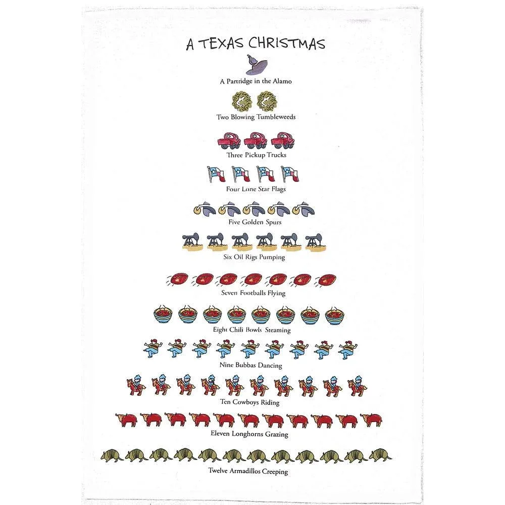 Peking Handicraft Inc. A Texas Christmas Kitchen Towel