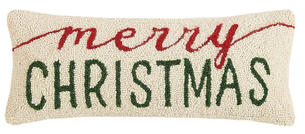 Peking Handicraft Inc. Merry Christmas Hook Pillow