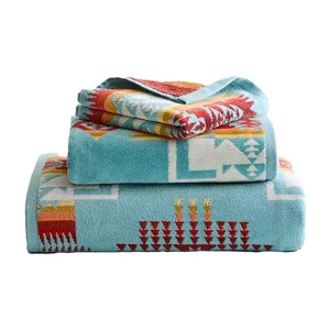 Pendleton Woolen Mills Inc. Aqua 3 Piece Towel Set