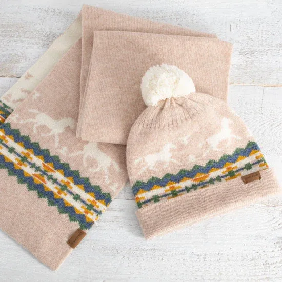Pendleton Woolen Mills Inc. Horse Lambswool Beanie with Pom Pom - Image 2