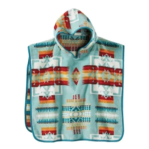 Pendleton Woolen Mills Inc. Jacquard Aqua Hooded Towel