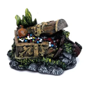 Penn-Plax Treasure Chest Aquarium Ornament Multi-Color 3 In, Mini