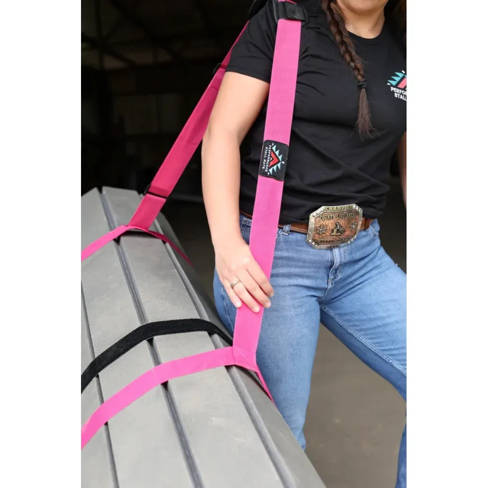 Performance Stall Mats Pink Mat Sling Shoulder Strap