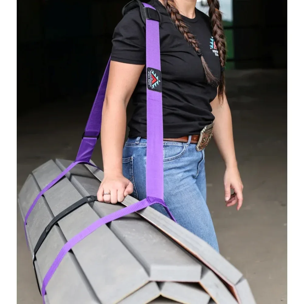 Performance Stall Mats Purple Mat Sling Shoulder Strap