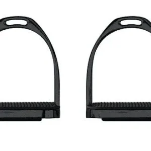 Perris Black Powder Coated Stirrup Irons 4.5 Black