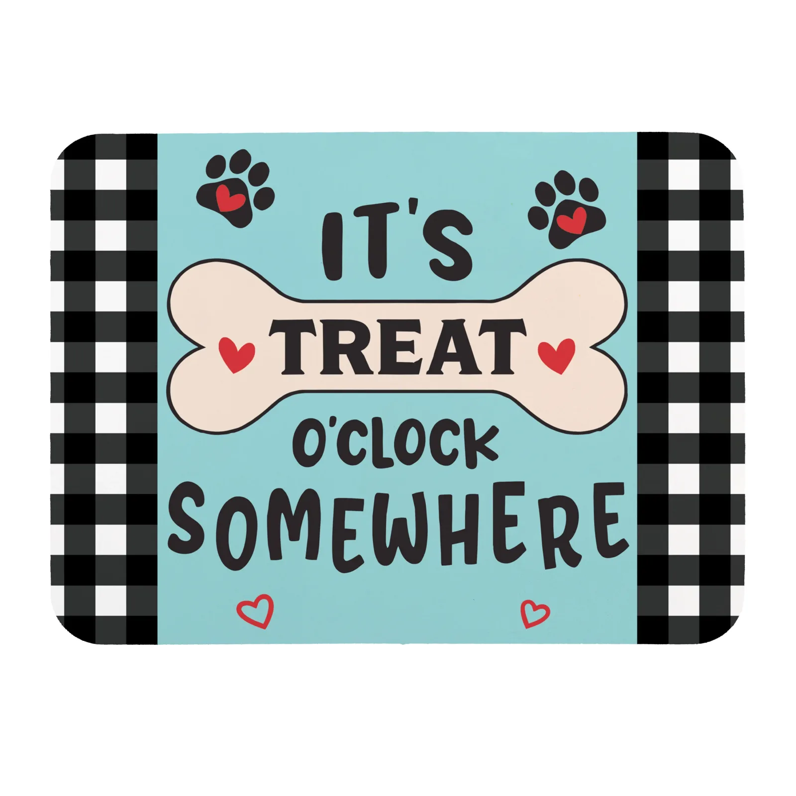 Pet Central Dog Feeding Mat, It's Treat O'clock Somewhere, 20"x15” - Image 2